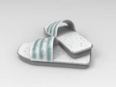 Water Slipper Low-poly 3D model