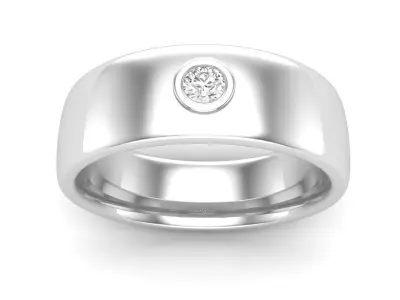 AV 576 Round Diamond Mens Fashion Wedding Band 3D print model