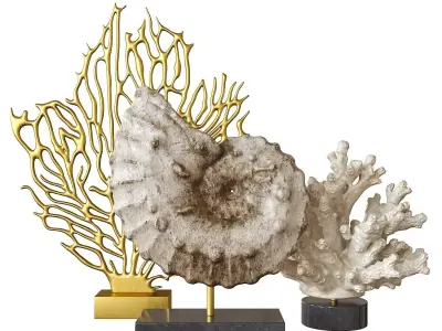 Marine decorative set 3D model