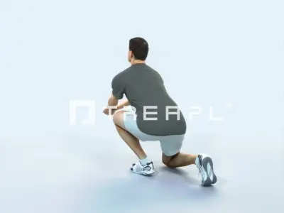 Romance 03C Volleyball Digging Sports Man Low-poly 3D model