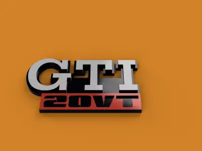 GTI 20VT golf monogramme  3D print model