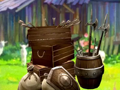 Village decor Free low-poly 3D model