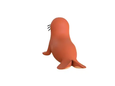 Cartoon Walrus 3D model