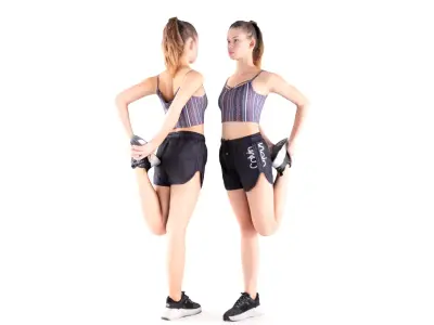 Woman sport 26 Low-poly 3D model