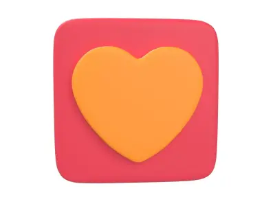 Twitter Heart Decoration v1 003 Low-poly 3D model