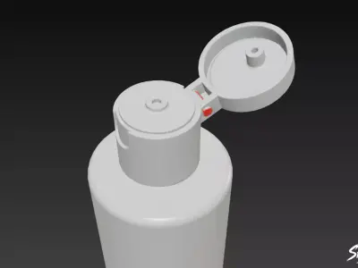 Plastic Flip Top Bottle Low-poly 3D model