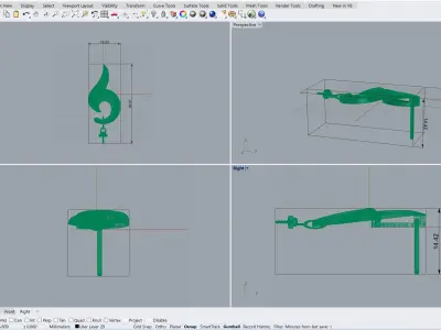 Women pearl earing 3D model  3D print model