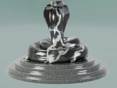 House Decoration Cobra Statue Low-poly 3D model