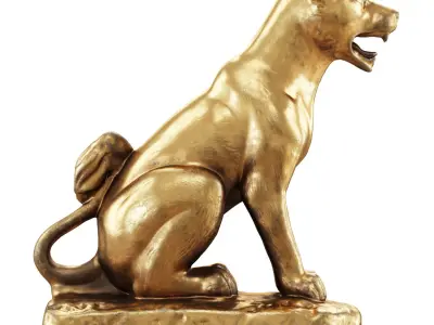 Lioness figurine 3D model