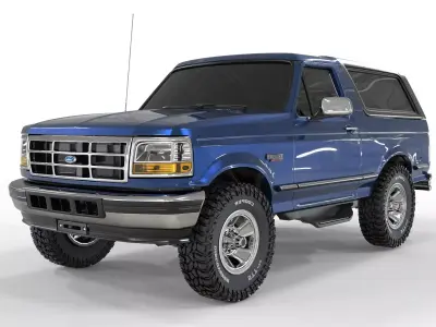 Generic Bronco 1992 suv Basic Models  3D model