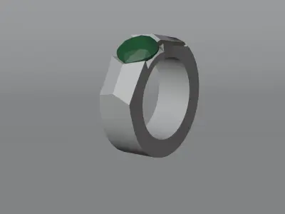 Emerald Ring 3D Model - Luxurious and Expensive Free low-poly 3D model
