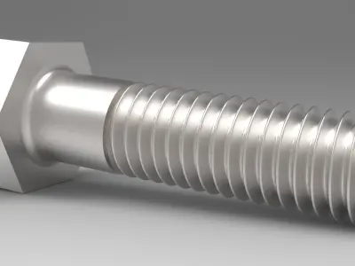 Hexagon Head Bolt - M8 - Mesh And FBX 3D print model