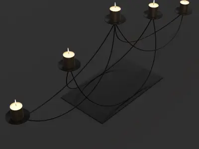 Candlestick set 9 candle holder - candle holder 3D model