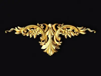 Central decor ornament for furniture 3D model 661