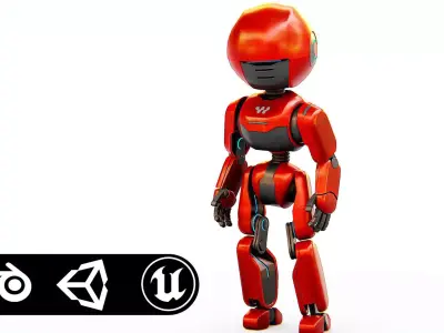 TOY BOT MESSY  Rigged for Unreal Engine - Unity - MIXAMO  3D model