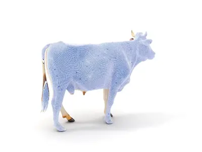 Spotted Dairy Cow D Model Pack Low-poly 3D model
