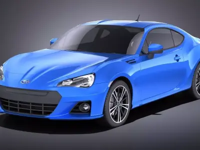 Subaru BRZ 2015 VRAY 3D model