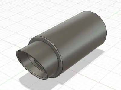 10th scale RC Drift Car Body Accessories Exhaust pack 3D print model