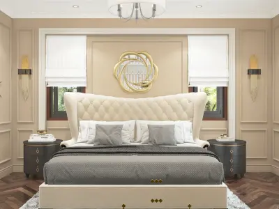 Bedroom Scene 3D Living room 3D model