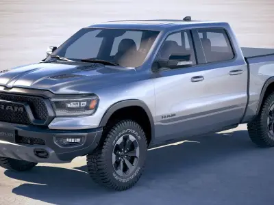 RAM 1500 Rebel Crew Cab 2019 3D model