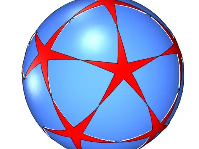 sphere star-shaped Low-poly 3D model