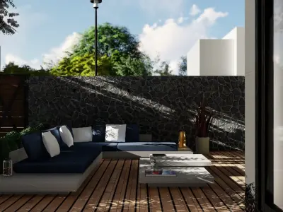 Small Modern House Sketchup Model Lumion Render  3D model