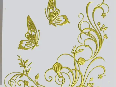 ornament butterfly 3D model