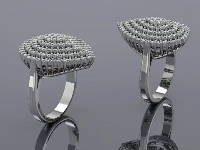 Jewelry Ring Gold 3D print model 55