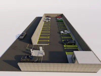 Parking-Parking Lot 3D model 12