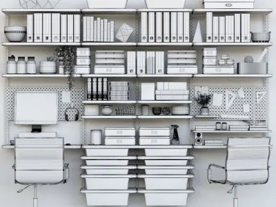 Decor for office 4 3D model