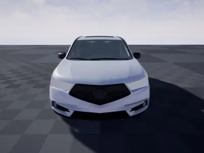 Hybrid Van PBR Game Ready Lowpoly Low-poly 3D model