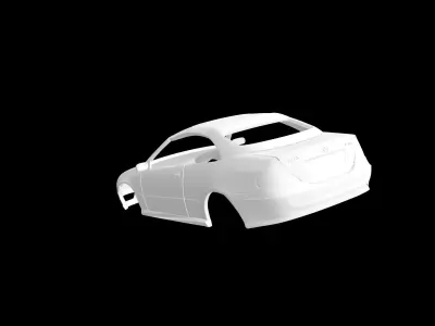 Mercedes Benz C55 AMG w209 Cabrio 3D print model