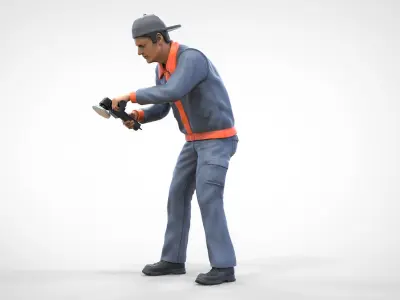 N10 Polisherman or car polisher Mechanic 3D print model