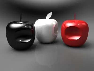 Apple logo in 3D Free 3D model