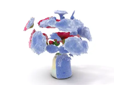 Colorful Gerbera Bouquet model pack Low-poly 3D model