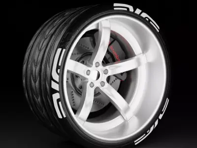 Wheel for cars Free low-poly 3D model