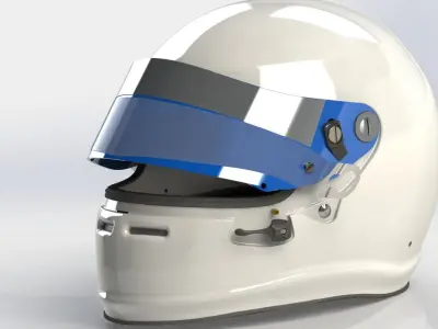 Arai GP 6 racing helmet complete with tear off and spoiler 3D model