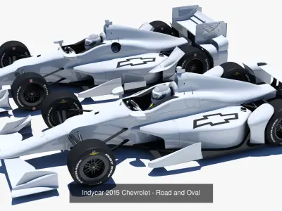 Indycar 2015 Honda and Chevrolet - Road and Oval 3D Model Pack
