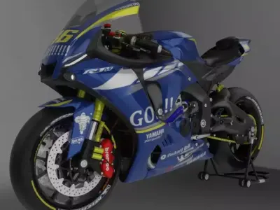 YZF R1-M 2020 Model with Gauloises Livery  3D model