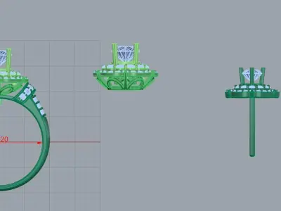 11 diamond set 1 3D model