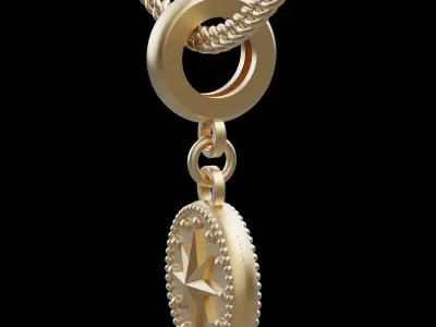 Lux pendant silver gold jewelry printable 3D model 3D print model