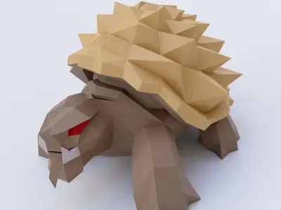 Old turtle 3d model  Low-poly 3D model
