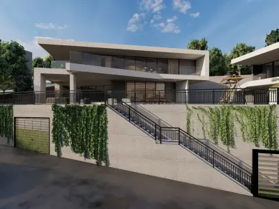 Modern Mountain Villas Igloos Hotel  3D model