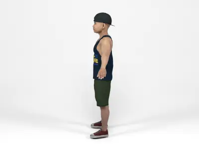 Boy 10 Low-poly 3D model