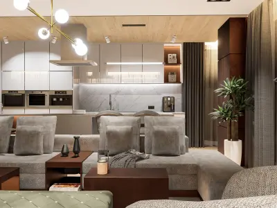 Modern living - C3 3D model
