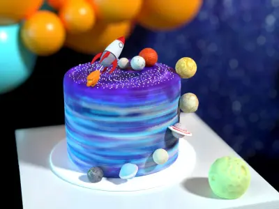 Birthday Decoration Set No-001 3D model