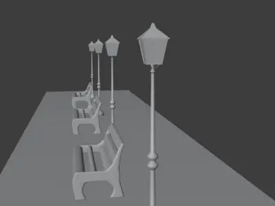 Low poly street light for environment creation  Free low-poly 3D model