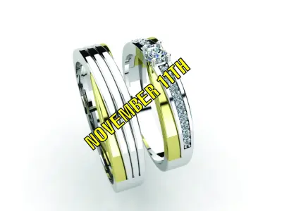 wedding ring 1 3D print model