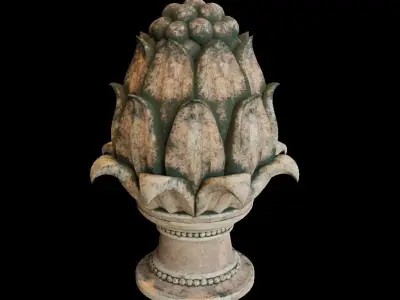 Pine Cone Ornament 3D Model with Multiple PBR Textures Sets 3D model