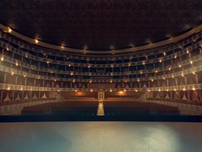 opera theater realistic Low-poly 3D model